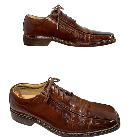 Stacy Adams ComfortFlex Leather Oxfords Mens 12M Moc Toe Dress Shoe Brazil Comfy main image 7